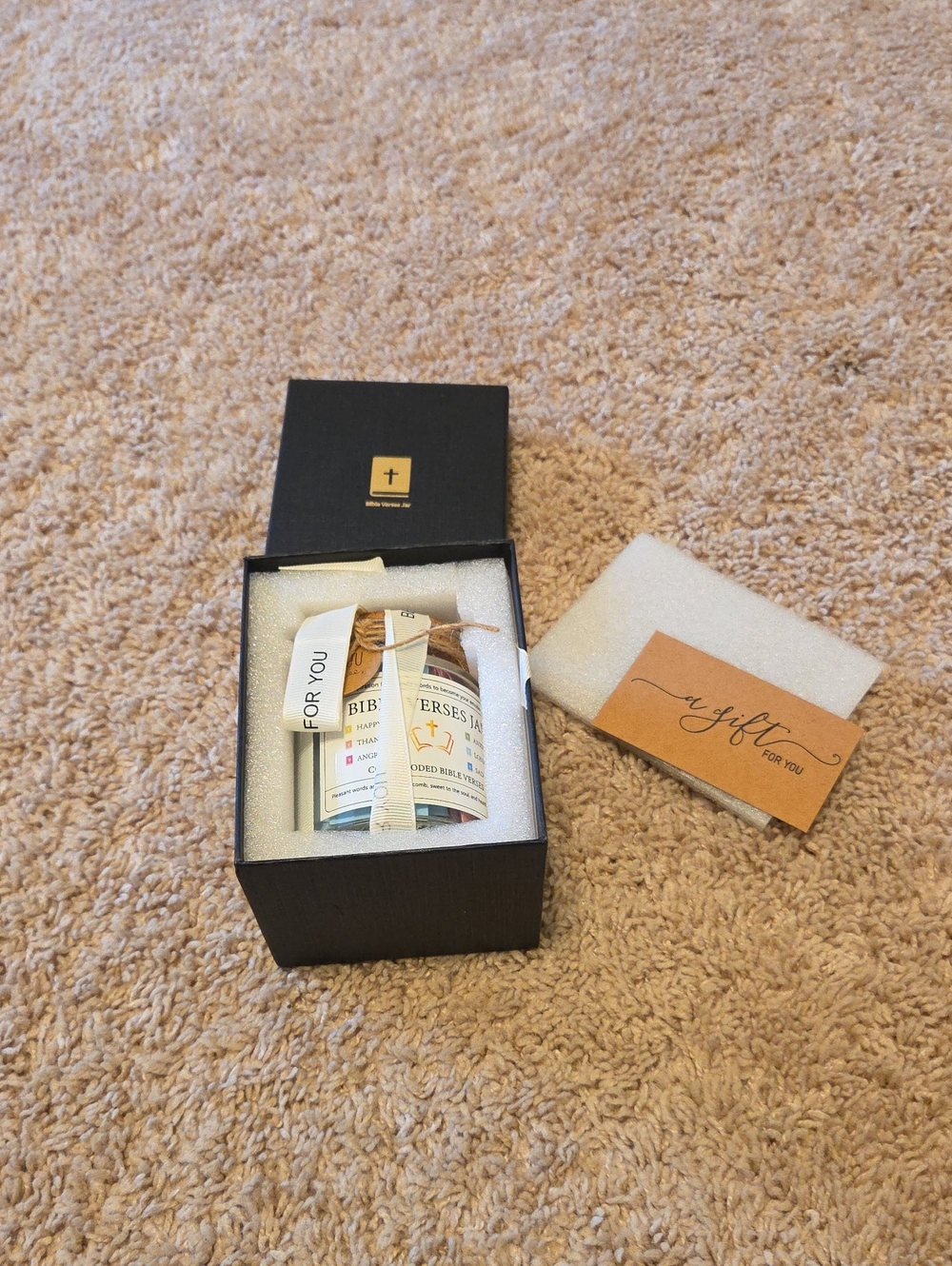 Bible Verses  - White & Gold Gift Jar